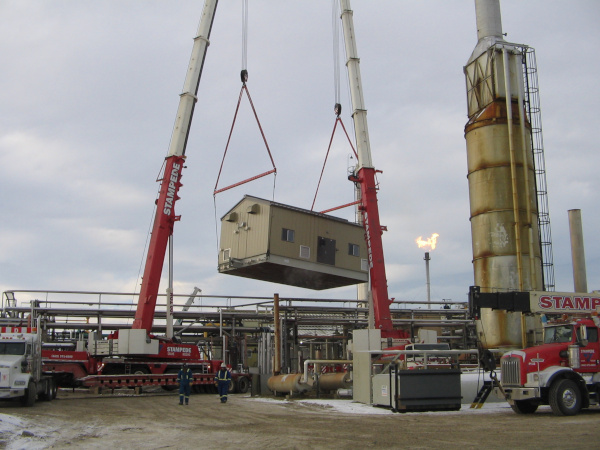 Modular Building Installation, Taylor, British Columbia